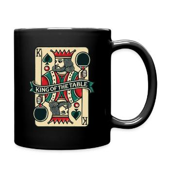 Rétro Jouer Carte Tennis De Table Roi De La Table - Mug uni - noir - Droite