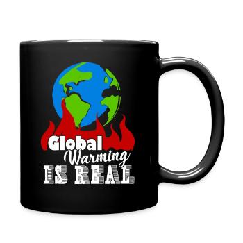 Earth Day Global Warming Is Real - Full Colour Mug - black - Right