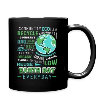 Earth Day Everyday - Full Colour Mug - black - Right