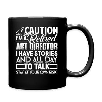 Art Director Caution Retired Art Director - Full Colour Mug - black - Right