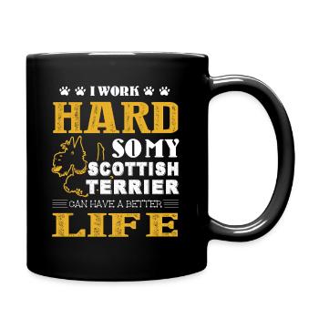 Scottish Terrier Can Live A Better Life - Full Colour Mug - black - Right