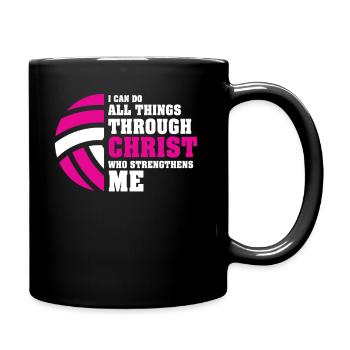 Je peux tout faire grâce au volleyball - Mug uni - noir - Droite