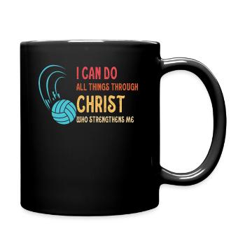 Je peux tout faire grâce au volleyball - Mug uni - noir - Droite
