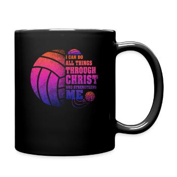 Je peux tout faire grâce au volleyball - Mug uni - noir - Droite