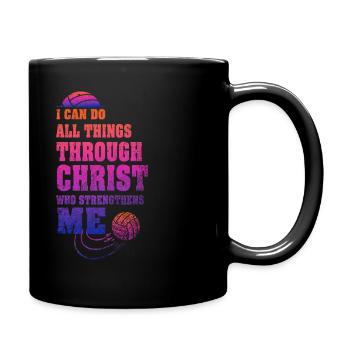 Je peux tout faire grâce au volleyball - Mug uni - noir - Droite