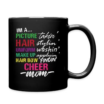 Je suis une maman pom-pom girl Field Day Cheerleading - Mug uni - noir - Droite