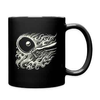 Raquette de tennis de table enflammée pour des jeux dynamiques - Mug uni - noir - Droite