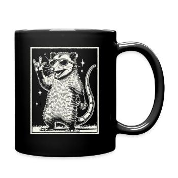 Drôle Rock Musique Rétro Heavy Metal Possum - Mug uni - noir - Droite