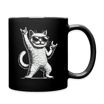 Musique rock Drôle de chat Festival de Heavy Metal - Mug uni - noir - Droite