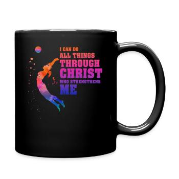 Je peux tout faire grâce au volleyball - Mug uni - noir - Droite