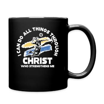 Je peux tout faire grâce au volleyball - Mug uni - noir - Droite