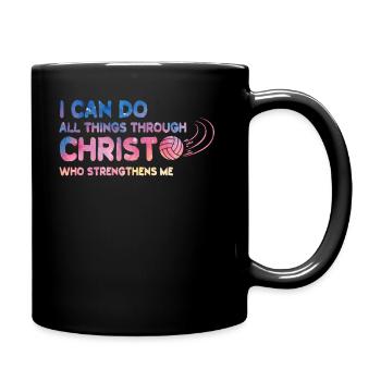 Je peux tout faire grâce au volleyball - Mug uni - noir - Droite