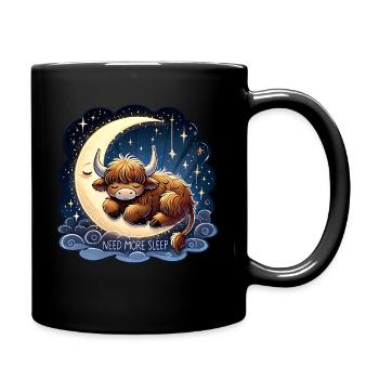 Tranquil Highland Cow - Perfect for Relaxation - Full Colour Mug - black - Right