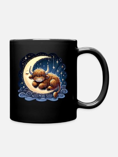 Tranquil Highland Cow - Perfect for Relaxation - Tasse einfarbig - Schwarz