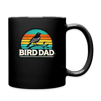 Bird Dad Design - Perfect for Bird Enthusiasts - Full Colour Mug - black - Right