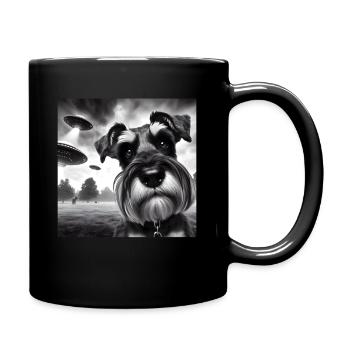 Miniature 2 Schnauzer Drôle Graphique Selfie OVNI Nous - Mug uni - noir - Droite
