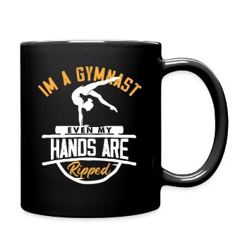Je suis un gymnaste, même mes mains sont déchirées en équilibre sur les mains - Mug uni - noir - Droite