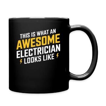 Voici à quoi ressemble un électricien génial - Mug uni - noir - Droite
