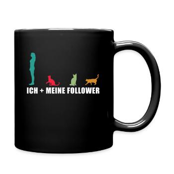 Ich und meine Katze - Katzen Haustiere - Tasse einfarbig - Schwarz - Rechts