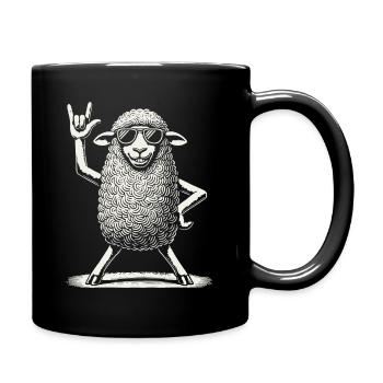 Heavy Metal Festival Rock Musique Concert Mouton - Mug uni - noir - Droite