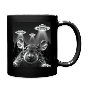 OVNI Drôle de souris - Mug uni - noir - Droite