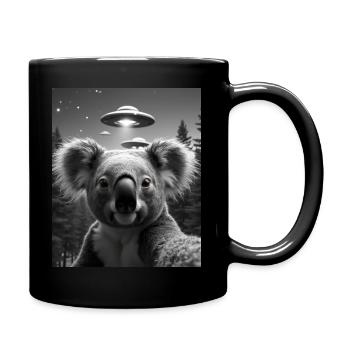 Ufo Lustiger Koala Bär - Tasse einfarbig - Schwarz - Rechts