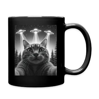 OVNI Drôle de chat - Mug uni - noir - Droite