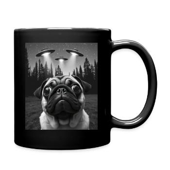 OVNI Drôle de chien - Mug uni - noir - Droite
