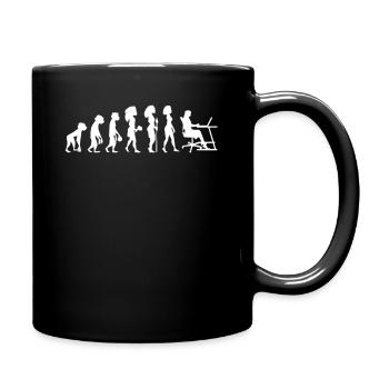 Evolution to computer programmer - Full Colour Mug - black - Right