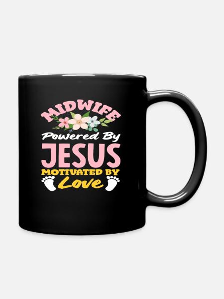Sage-femme poussée par l’amour de Jésus - Mug uni - noir