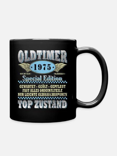 50. Geburtstag Oldtimer Jahrgang 1975 50 Jahre - Tasse einfarbig - Schwarz