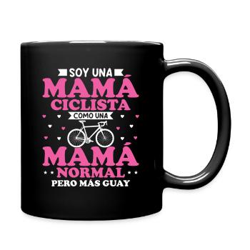 Ich bin eine Fahrrad-Mama wie eine normale Mutter - Tasse einfarbig - Schwarz - Rechts