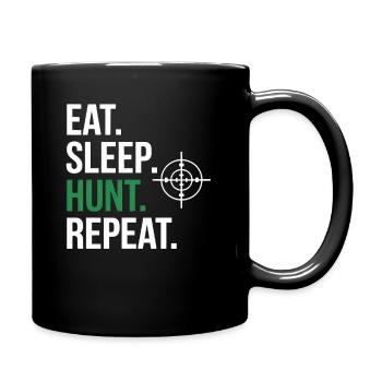 Eat Sleep Hunt Repeat - Full Colour Mug - black - Right