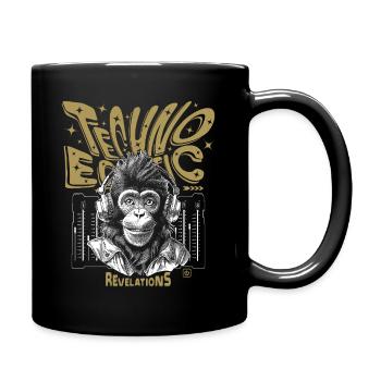 Urban Streetwear T-Shirt: Monkey in Techno Fever - Full Colour Mug - black - Right