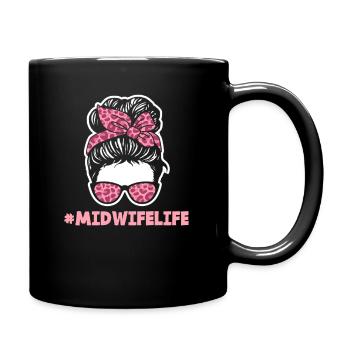 #Hebammenleben Lunettes élégantes - Mug uni - noir - Droite