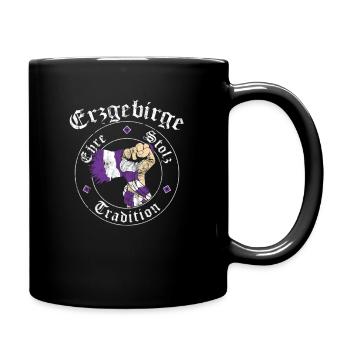 Erzgebirge Ehre Stolz Tradition No II - Tasse einfarbig - Schwarz - Rechts