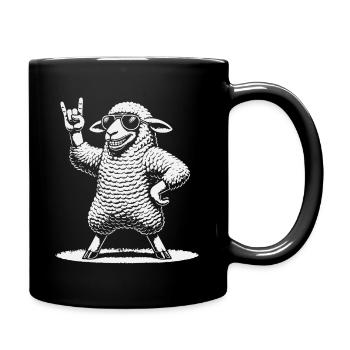 Musique rock Heavy Metal Mouton Avec lunettes de soleil - Mug uni - noir - Droite