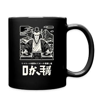 DJ Samurai Streetwear Musik Retro Design Vibes - Tasse einfarbig - Schwarz - Rechts