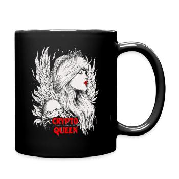Crypto Queen Bitcoin BTC XRP - Tasse einfarbig - Schwarz - Rechts