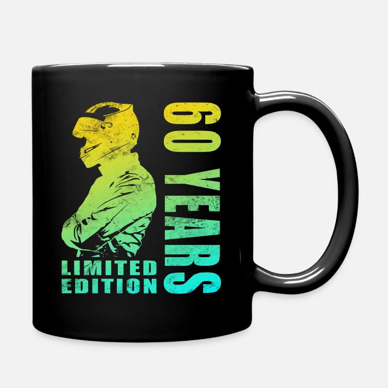 Motorcyclists & Bikers 60th Birthday - Full Colour Mug - black