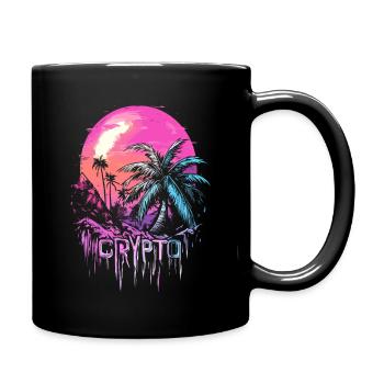 Crypto Coin Bullrun Insel Reichtum Million - Tasse einfarbig - Schwarz - Rechts