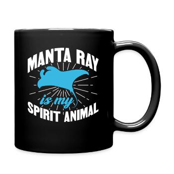 Manta Ray Is My Spirit Animal Deep Sea Animals Ray - Tasse einfarbig - Schwarz - Rechts