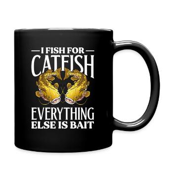 Je pêche le poisson-chat Tout le reste est un appât - Mug uni - noir - Droite