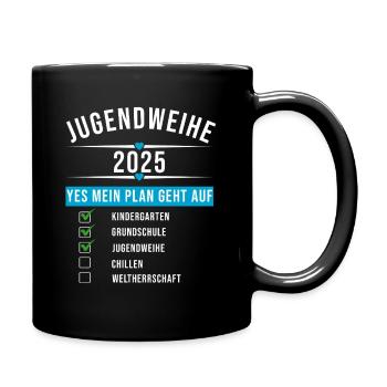 Jugendweihe 2025 - Tasse einfarbig - Schwarz - Rechts