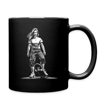 Chemise Skater Fille – Brave, Free, Unstoppable - Mug uni - noir - Droite