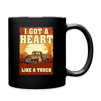 I Got A Heart Like A Truck - Full Colour Mug - black - Right