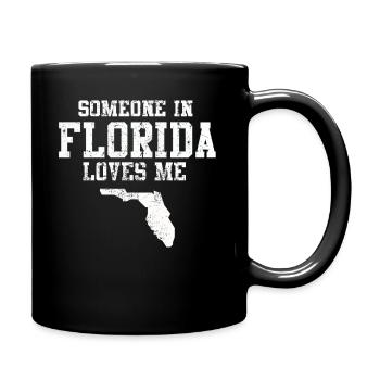 Someone In Florida Loves Me - Full Colour Mug - black - Right