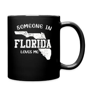 Someone In Florida Loves Me - Full Colour Mug - black - Right