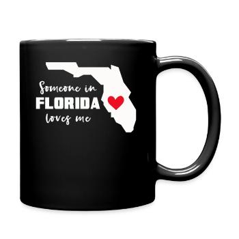Someone In Florida Loves Me - Full Colour Mug - black - Right