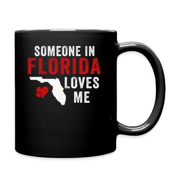 Someone In Florida Loves Me - Full Colour Mug - black - Right